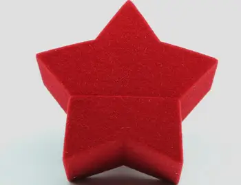 

Jewelry Box Red Star Shape Velvet Ring Box Earring Stud Jewelry Display Rack Christmas Gift Boxes Wholesale 100pcs/lot