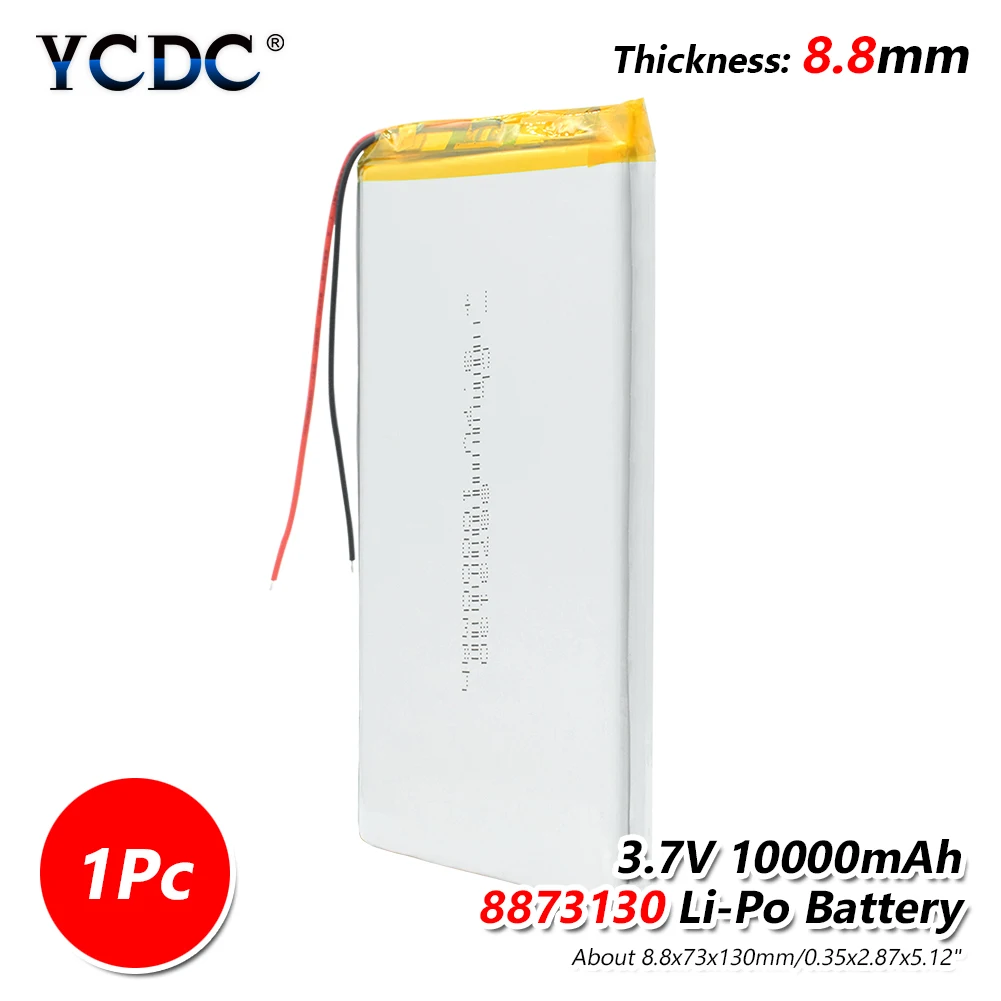 10000 Mah Большая емкость 8873130 полимерная литиевая батарея, 3,7 V Li-Po батареи с PCB для DVD планшета MID gps электрические игрушки