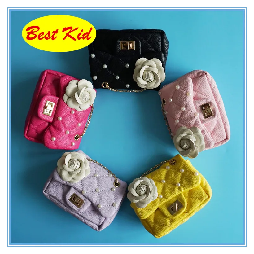 

BestKid Bags! Children's Small Shoulder bags Coin purse Toddlers Mini Flower Bead Bags Little Baby girls Wallet Kids BAGS SMT034