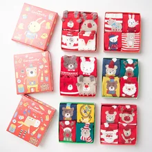 CM512734-512854, г., Новое поступление, яркие жаккардовые хлопковые носки Caramella красные носки для девочек с рождественской тематикой