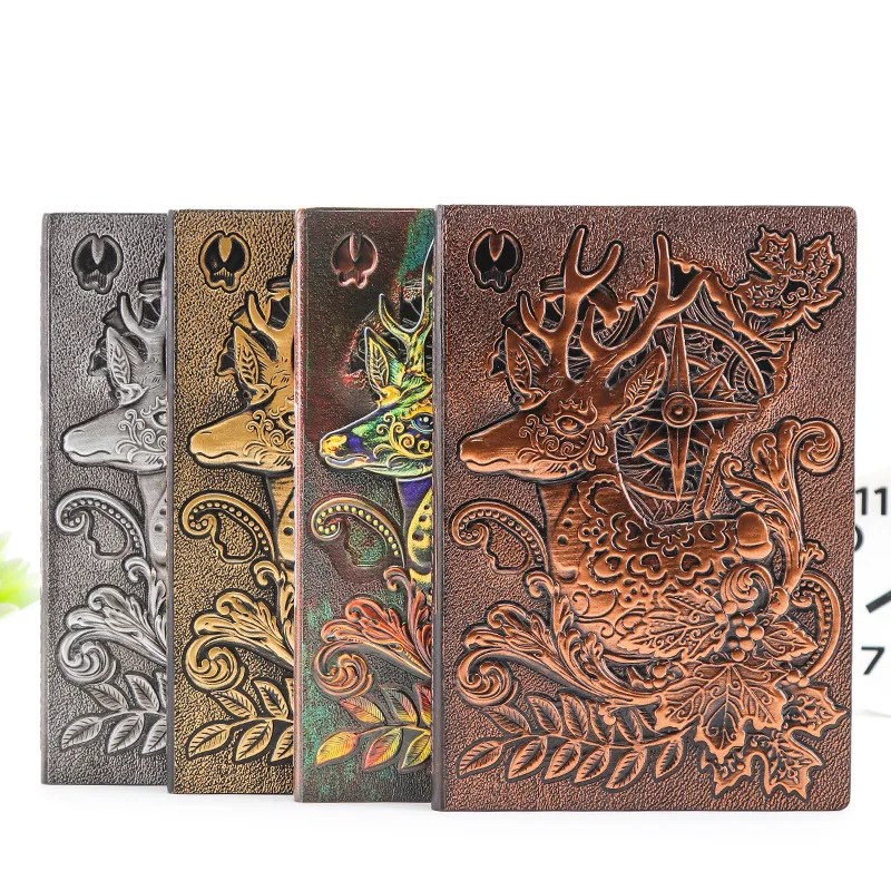 100 Sheets Classic Cartoon European Embossed Retro Elk Notebook Creative Upscale Business Office Gift Notepad 100 Sheets Classic Cartoon European Embossed Retro Elk Notebook Creative Upscale Business Office Gift Notepad