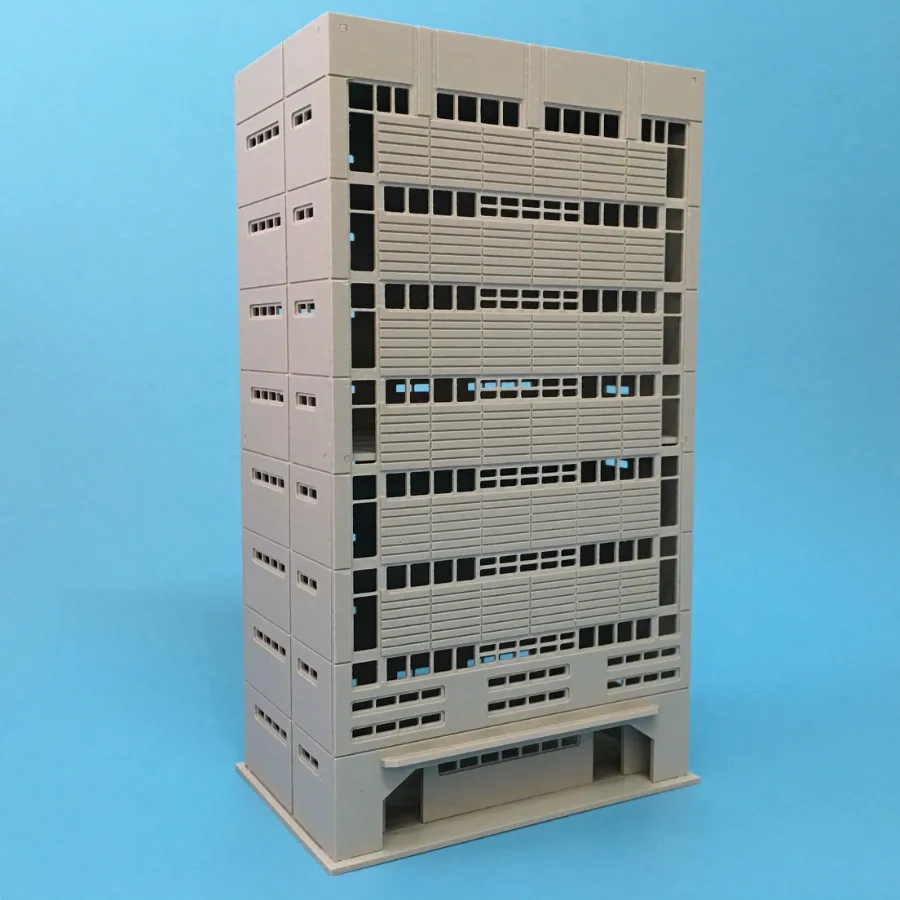 

n scale train model dedicated building model high-rise architecture building for diorama model