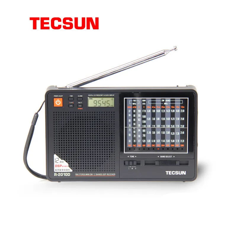 

New Arrival Portable Tecsun R-2010D Full Band Radio Receiver Digital FM/MW/SW Radio With LED Display Alarm Clock Music Player