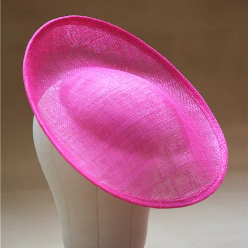 30*30 см Круглое Блюдце DIY Sinamay головной убор база Вдохновленный Percher Шляпа Чародей millinery база B056 - Цвет: Hot Pink