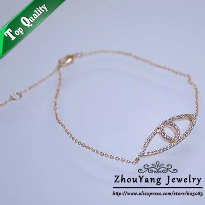 Высокое качество ZYH114 Золотой лаконичный Кристалл глаз розовое золото цвет браслет ювелирные изделия Австрийские кристаллы