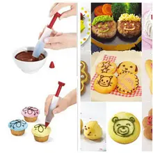 1 шт. силиконовая забавная рисованная пищевая письменная ручка для украшения шоколада ручка Фондант для форм кекса инструменты для украшения торта кремом