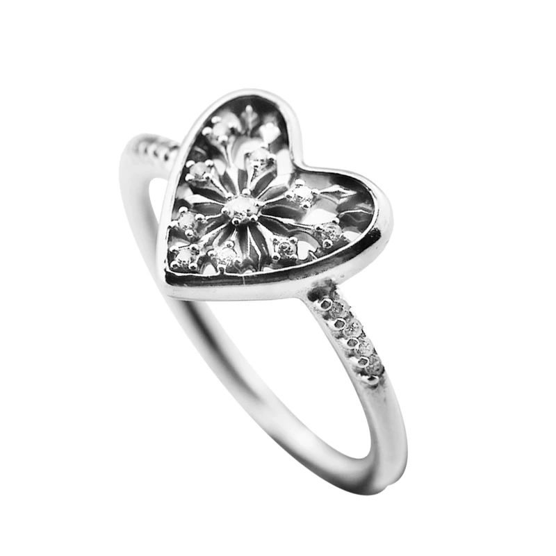

Heart of Winter Ring 925 Sterling Silver Cubic Zirconia Wedding Rings for women Silver 925 anillos mujer Fine Jewelry