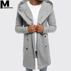 2018 длинный стиль с капюшоном мужская куртка Тренч Мужская ветровка Хип-хоп veste homme мужская chaqueta hombre зимняя верхняя одежда куртка
