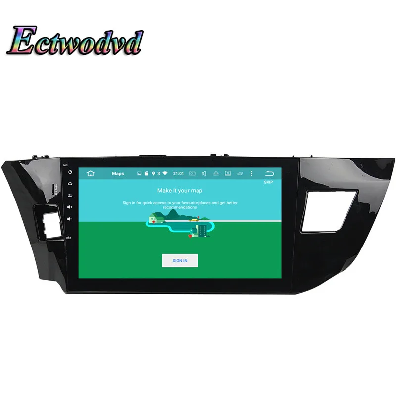 Best Ectwodvd Octa Core 4G RAM 64G ROM Android 9.0 Car Multimedia DVD Player GPS HeadUnit for Toyota Levin 2013 2014 2015 5