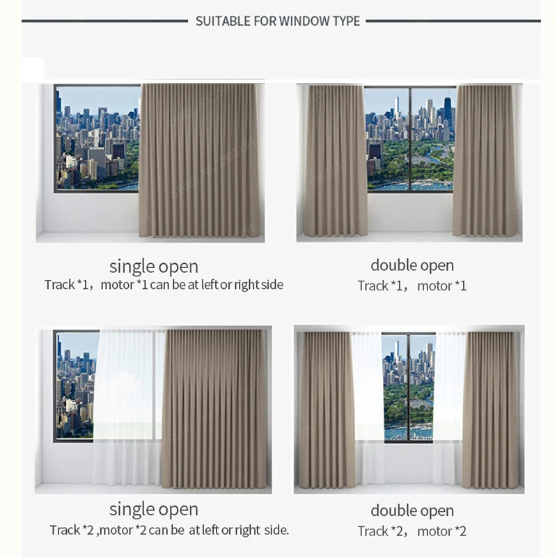  Electric Curtain Track for Xiaomi aqara /Dooya KT82/DT82 motor Customizable Super Quite for smart h