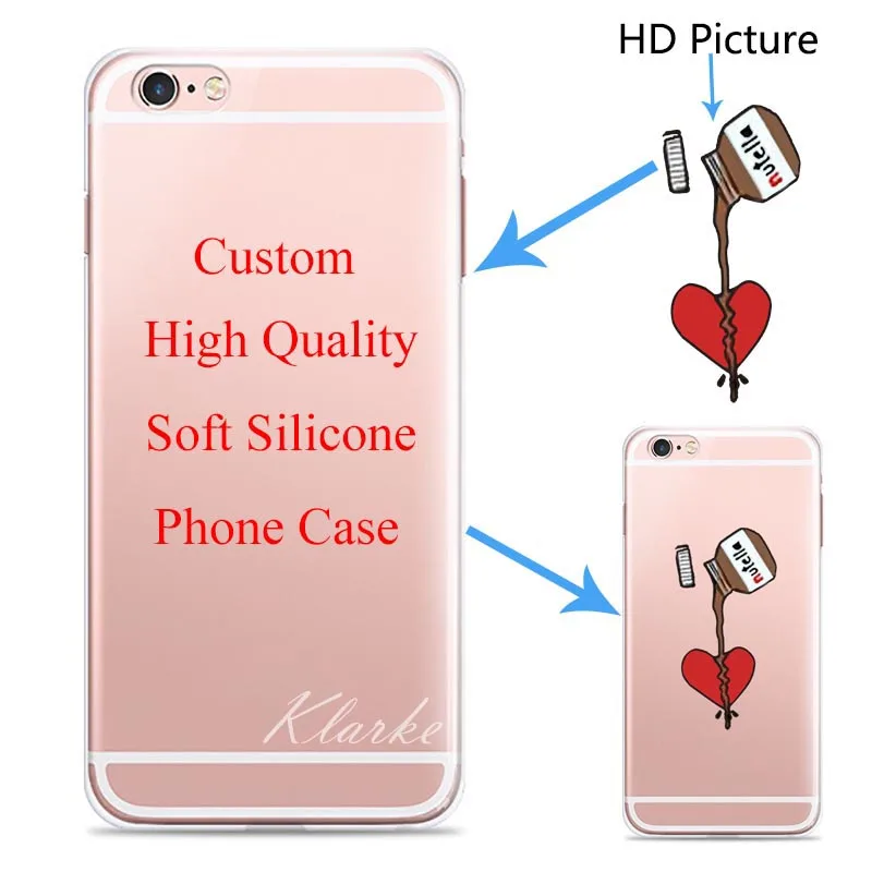 Custom Design DIY Transparente Silicone Case Cover For