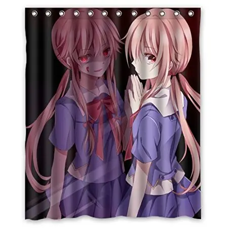 

Mirai Nikki Future Diary Gasai Modern waterproof shower curtains bathroom products polyester 160x180cm bathroom shower curtain