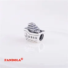 Подходит для Pandora шармы браслеты круиз корабль бусины стерлингового серебра 925 ювелирные изделия