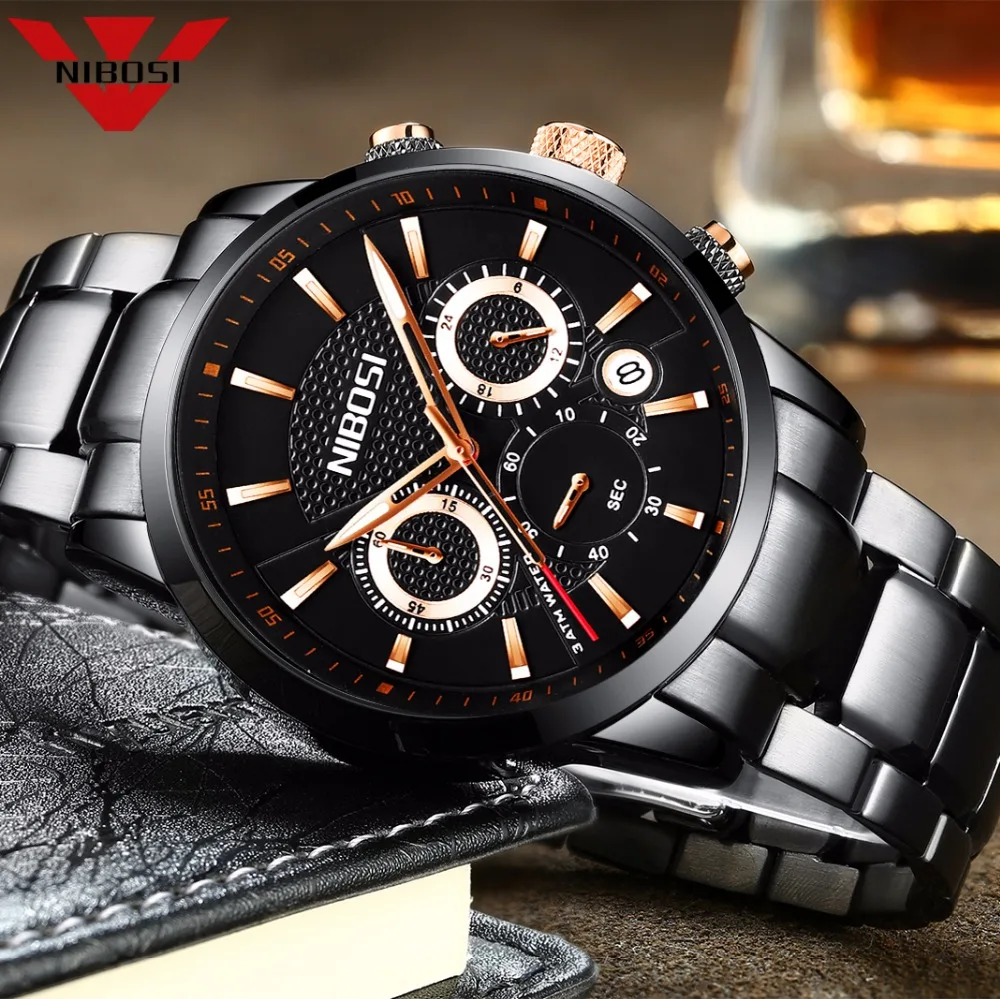 Mens Unique Luxury Business Quartz Watch Casual Fashion Analog Wristwatch Classic Calendar Date Window Waterproof 30M Waterproof
