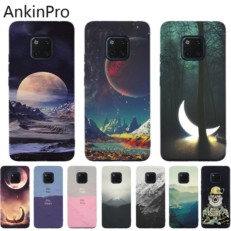 Moon Case For Huawei Mate 20 10 Pro Lite X Soft Silicone Cover Phone TPU Protective Back Cases Mountain Girl AnkinPro | Мобильные