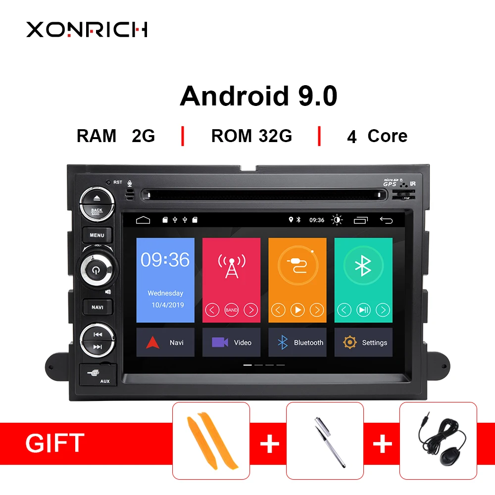 Android 9.0 Car DVD Player For Ford F150 F350 F450 F550 F250 Fusion