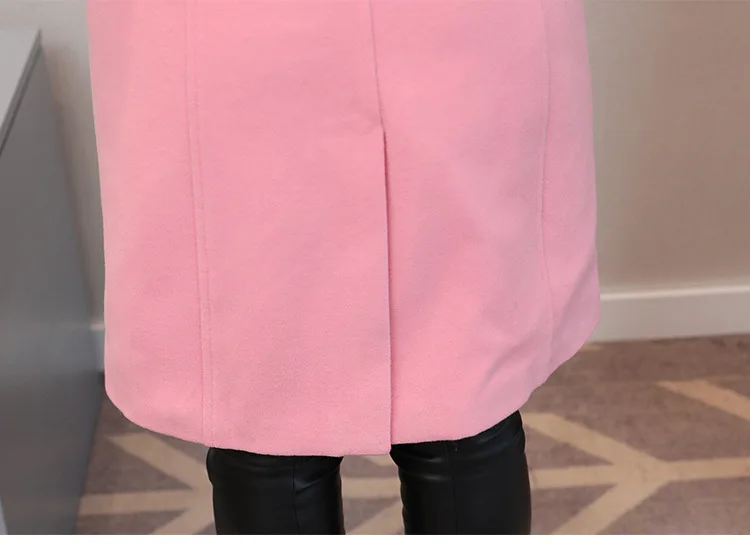 Новое осенне-зимнее женское пальто больших размеров, модное Однотонное шерстяное пальто на одной пуговице в стиле MD-Long, женская верхняя