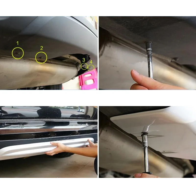 Tonlinker 2 шт. автостайлинг Новый DIY ABS три стиля передний и задний бампер защитный