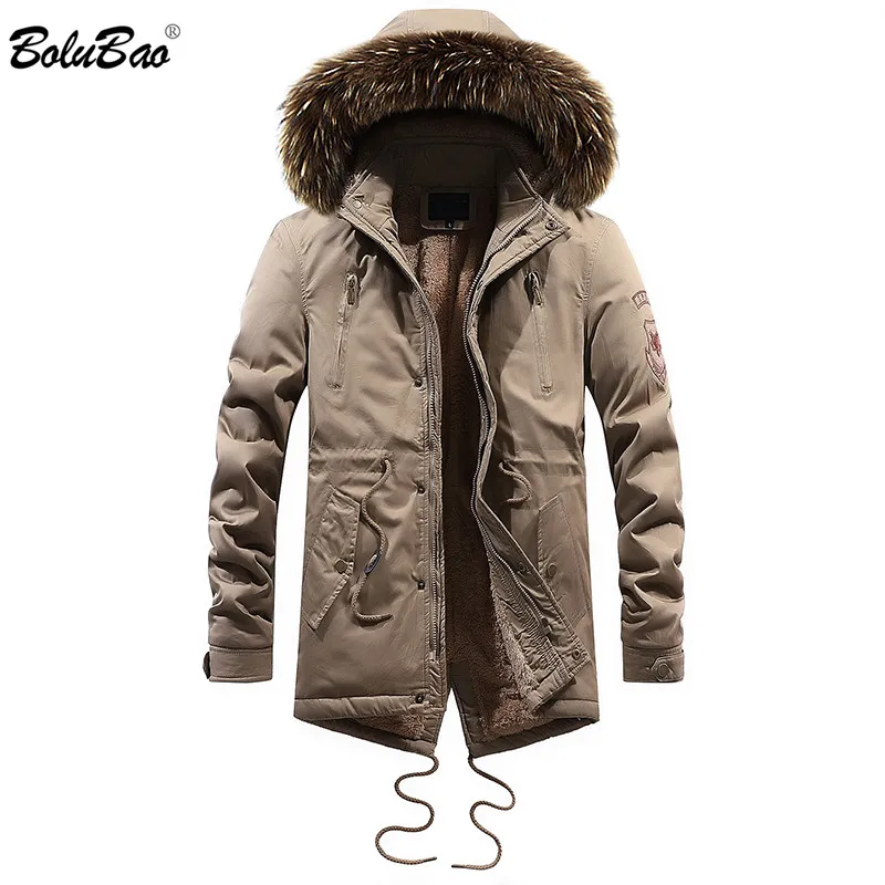 

BOLUBAO Brand Men Parkas Coat Winter New Men's Fashion Personality Solid Color Parka Coat Male Thick Section Parka Coats