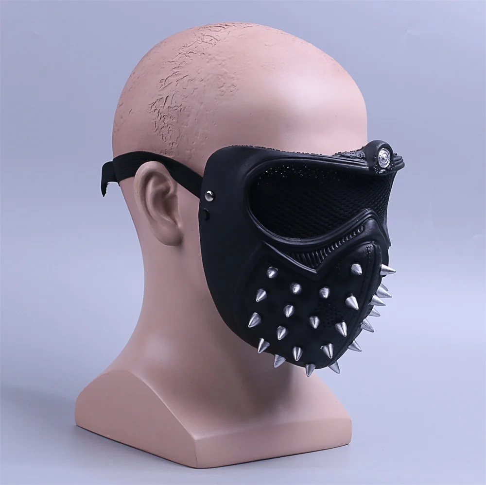 Watch Dogs 2 Mask Marcus LED Light Mask Rivet Face Mask Cosplay Handmade Mask5