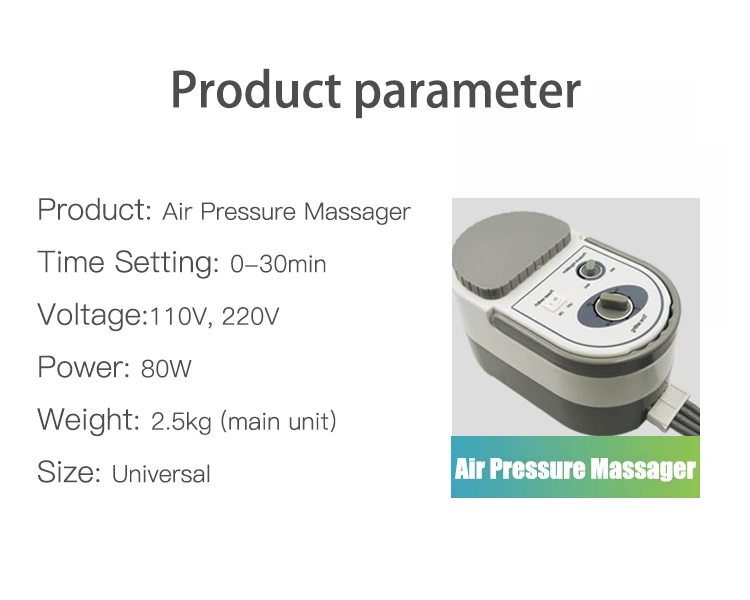 Air Wave Pressure Massager Continuous Compression Circulator Leg Arm Waist Leg Massageing Machine Muscles Relaxed Recovery Devic (17)