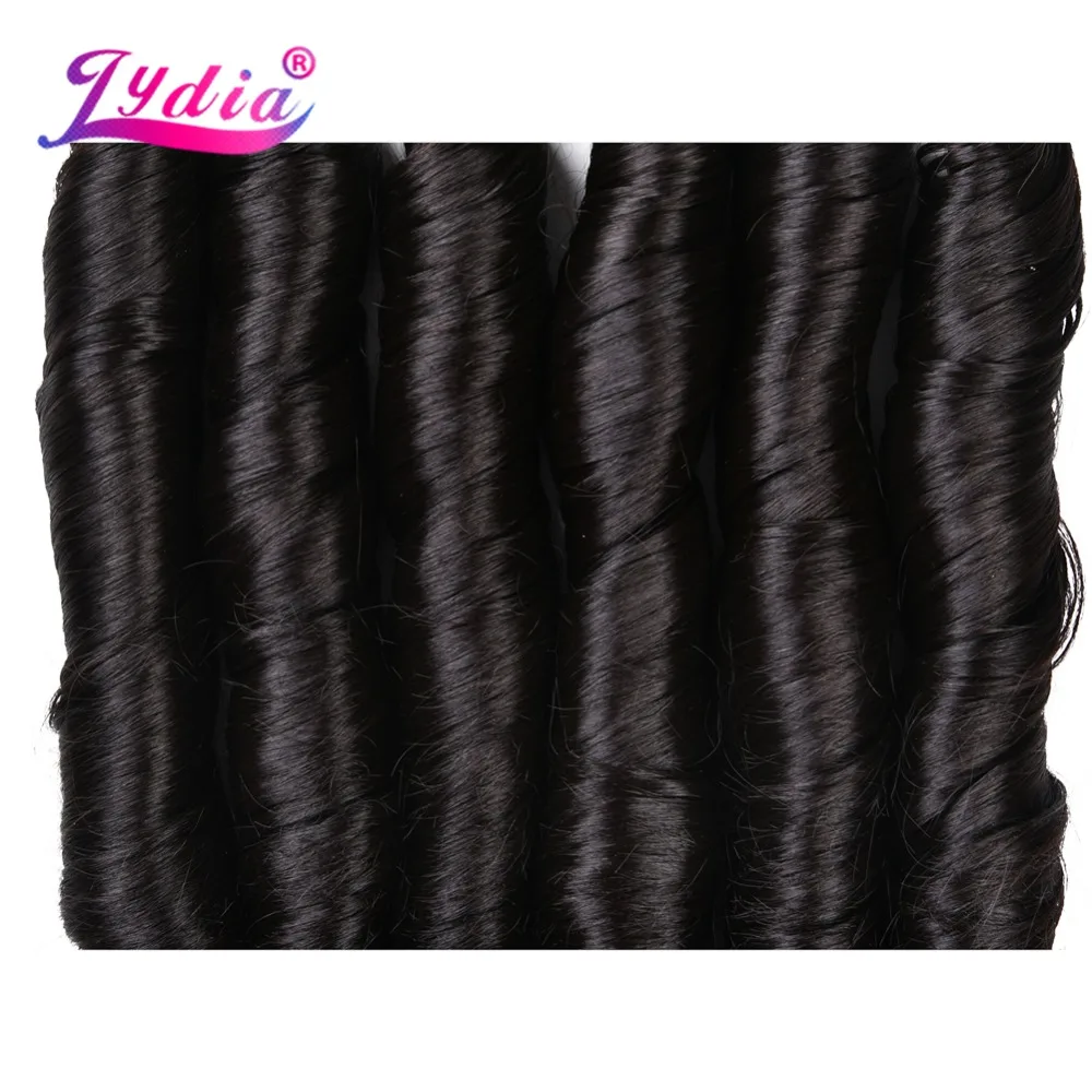 18inch Bouncy Curly Hair Heat Resistant Synthetic Hair Weave 37g/Piece Sew in Extensions Bundles 6pcs/pack