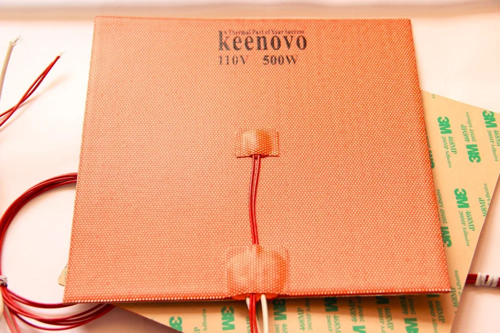 200 мм X 500 Вт @ 110 В С термистором силиконовый нагреватель Keenovo куб Prusa i3 RepRap для 3D