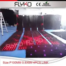 p100mm светодио дный видео ткань свадьбы этап фоне spark
