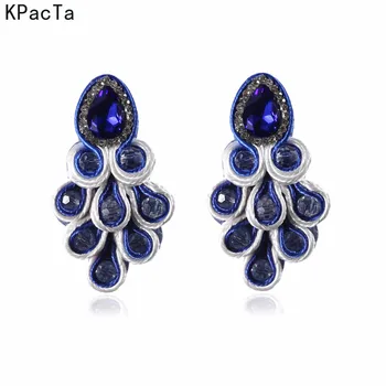 

Ethnic Style Temperament Drop Earrings Jewelry For Women Soutache Handmade Big Hanging Earring Party Fashion Gifts Oorbellen