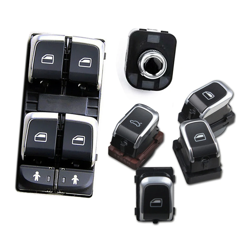 6 Pcs TUKE OEM chrome Electric control window&amp trunk&ampelectric switch mirror Pour A4 Q5 8KD959851 4GD959855 8KD959565 | Автомобили и