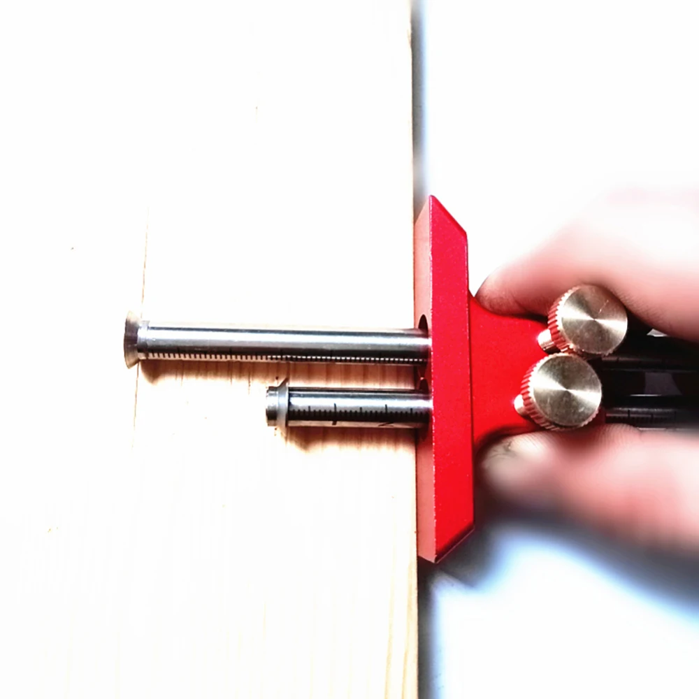 

European Double Head Scribe Carpentry Scriber Double Headed Scribe Blade Woodworking Double-Line Marking Gauge Ruler Tools