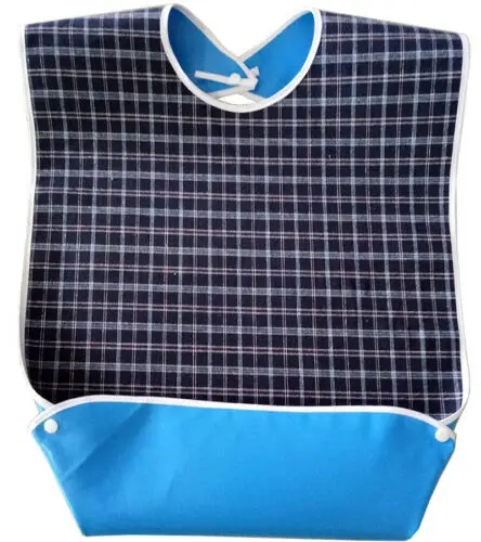Водонепроницаемый нагрудник для взрослых Mealtime тканевый протектор Съемная помощь для инвалидов фартуки