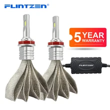 Flintzen 2 шт. 6000K h7 Светодиодные Автомобильные фары h1 h11 9006 9005 9012 h4 светодиодные автомобильные лампы Автомобильные фары CSP Светодиодные Автомобильные фары DC10-24V