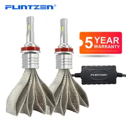 Flintzen 2 шт. 6000 K h7 светодиодные фары автомобиля h1 h11 9006 9005 9012 h4 Светодиодная лампа автомобиля Автомобильные фары CSP светодиодная Автомобильная