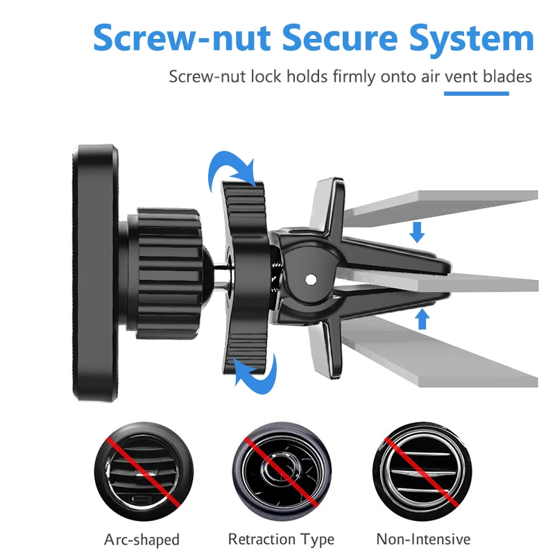 Универсальный магнитный автомобильный держатель на вентиляционное отверстие 360 градусов gps подставка на вентиляционное отверстие подставка для мобильного смартфона для iPhone X 7 Xs Max Xiaomi Mi 8