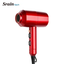 SrainTech мощный электрический фен горячей/холодных ветров температурных режима удар с насадками 1600 Вт Петля для подвешивания защита от перегрева