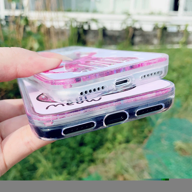 3D Cartoon Cat Fish Flower Perfume Bottle Quicksand Dynamic Liquid Glitter Case For iPhone 6 s Case For iPhone X 6 7 8 Plus Case (9)