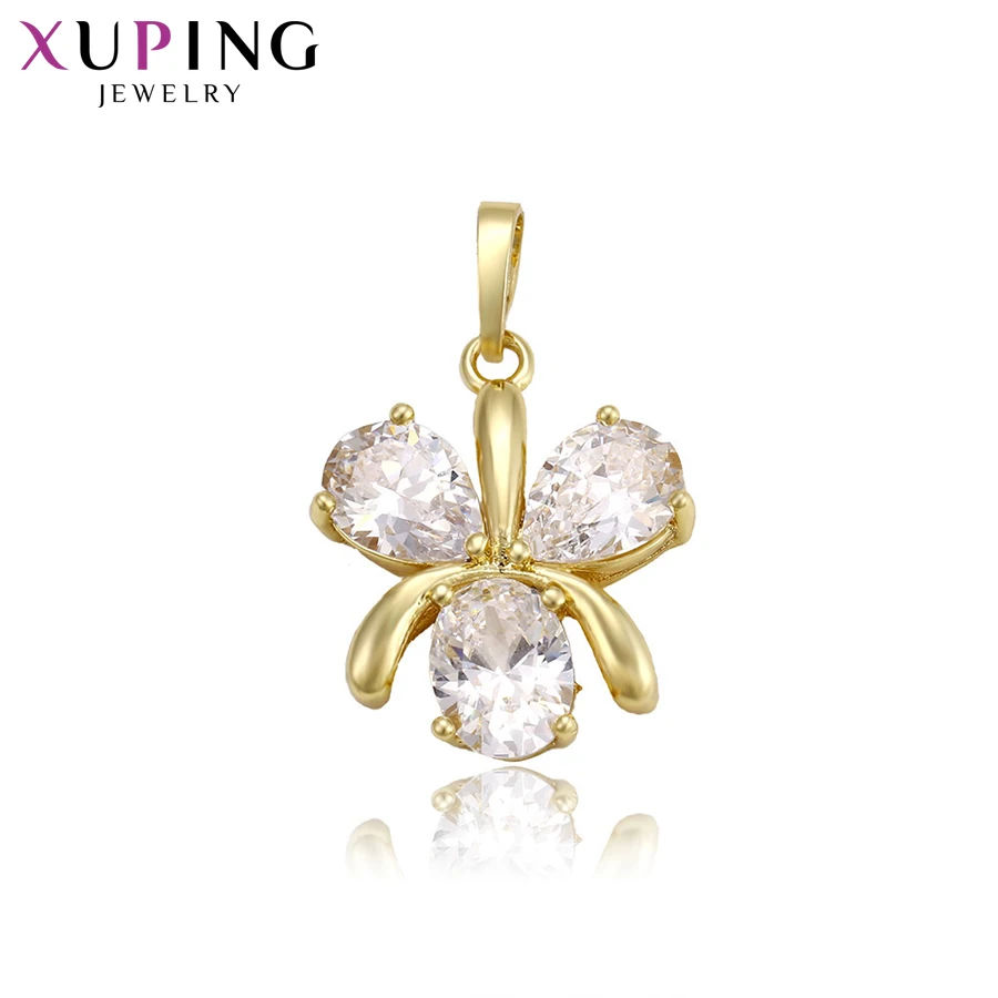 

Xuping Fashion Elegant Flower Shape Pendant Light Yellow Gold Color Plated for Women Christmas Jewelry Gift S37.7-33140