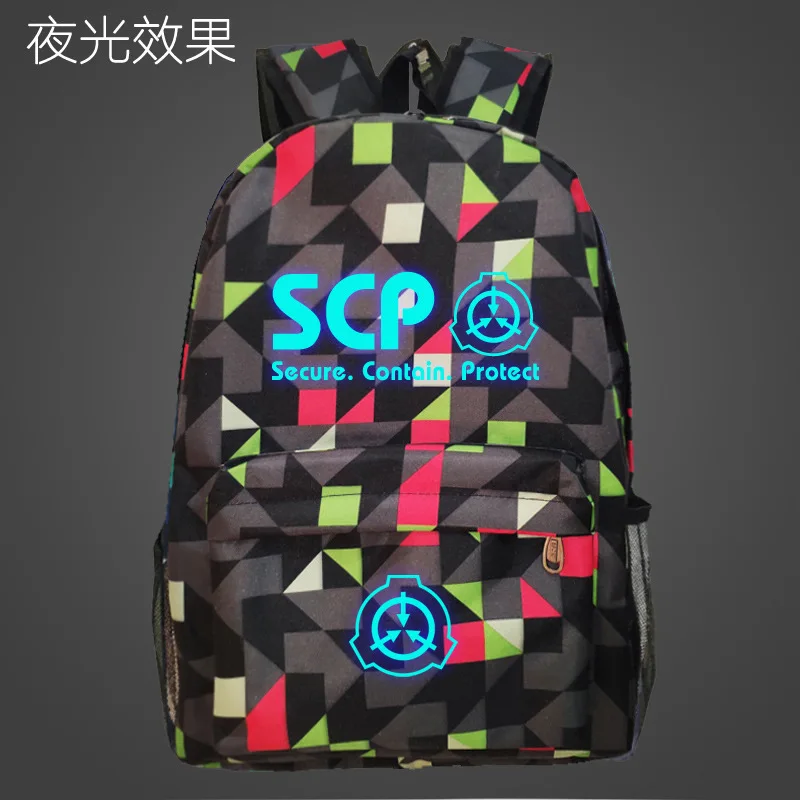 Школьный рюкзак SCP Secure содержит Protect светящийся в темноте Светящийся