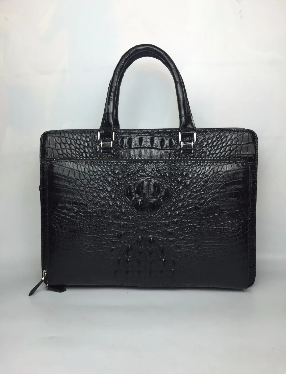 100 Genuine/Real Crocodile Skin Men Briefcase Laptop Bag, Top Luxury