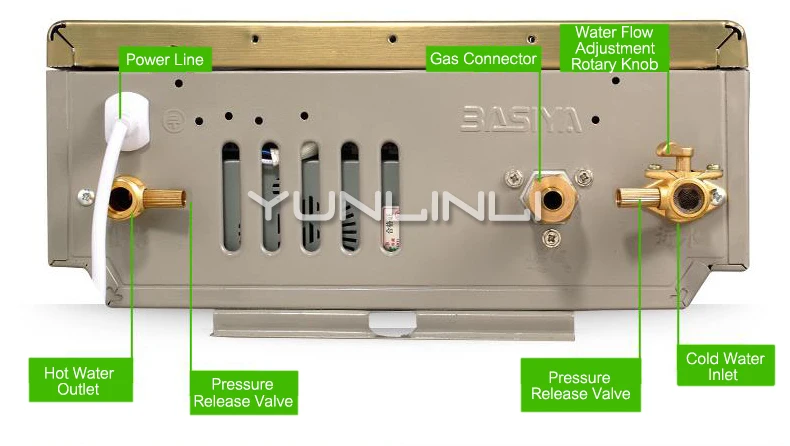 Газовый водонагреватель интеллигентая(ый) постоянная Температура сильный цвета: золотистый, газ/сжиженный газ 12L JSQ24-HM12