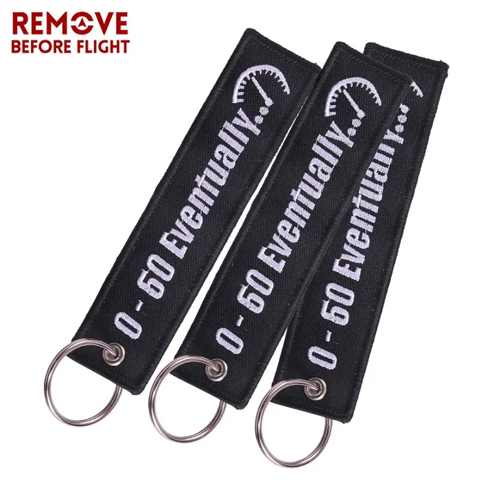 Tag Luggage Scooter Motorcycle Fob OEM Phone Zipper Embroidery Keyrings Keychain 