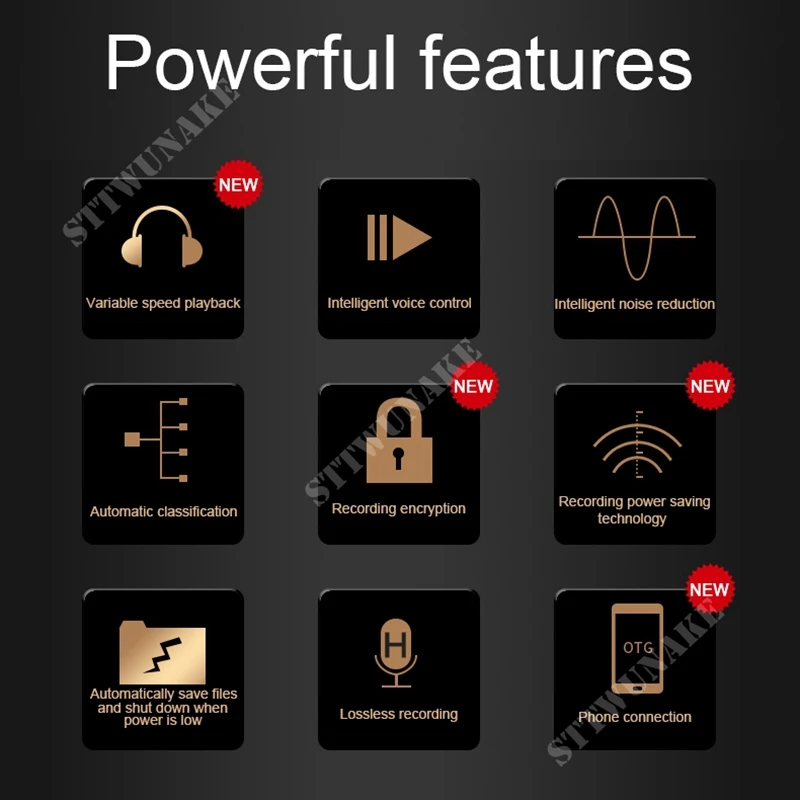 STTWUNAKE professional Audio Voice Recorder Digital HD Dictaphone Mini hidden denoise long-distance HiFi original MP3