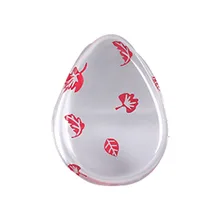 Силиконовая Косметическая пуховка для макияжа прозрачная стирка лица слоеный силикагель спонж для пудры на ручке 1 шт. капельки воды