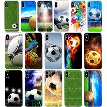 127WE Lapangan Sepak Bola dan Sepak Bola Lembut Silicone TPU Cover Case untuk iPhone 5 5S SE X XR X Max Case(China)