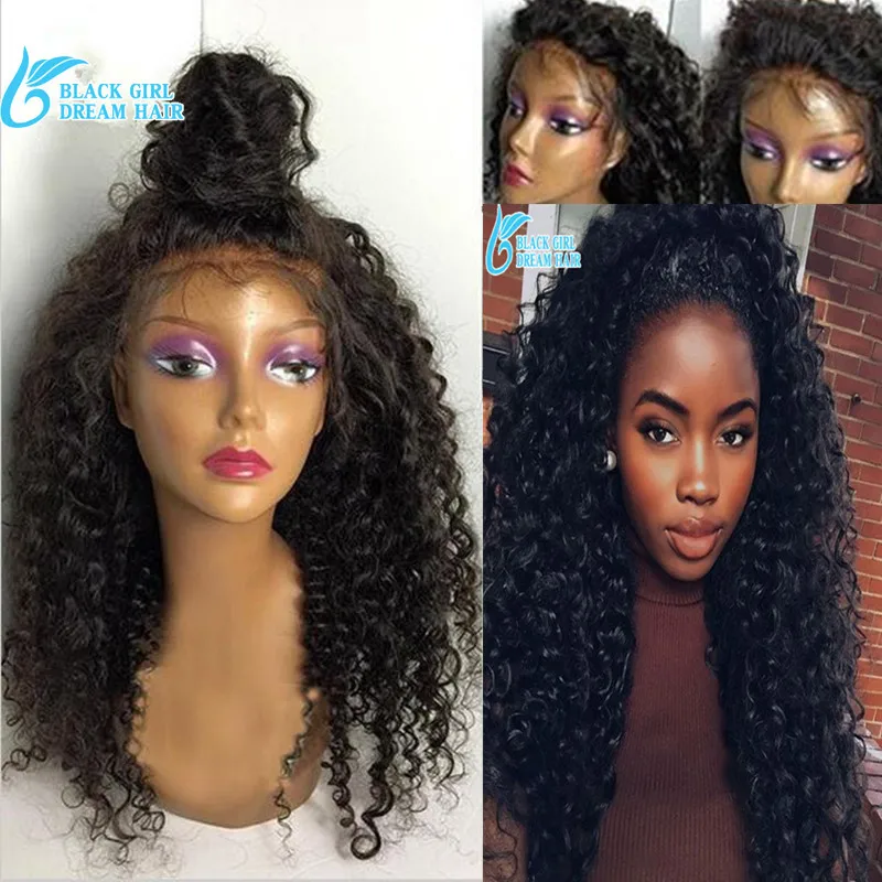 7A Grade Virgin Brazilian Hair Curly Wig For Black Women Glueless Full Lace Human Hair Wigs, Curly Lace Front Human Hair Wigs