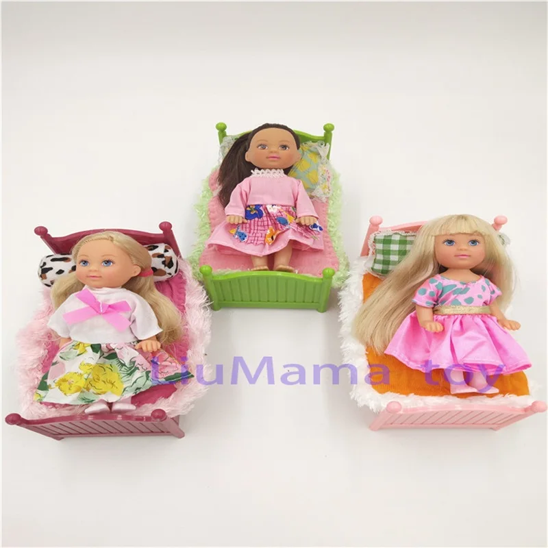 

Doll Toy Set American Sister Kelly Accessories Doll Bed children pretend toy accompany boy girl Sheets Pillow Doll Toys Gift