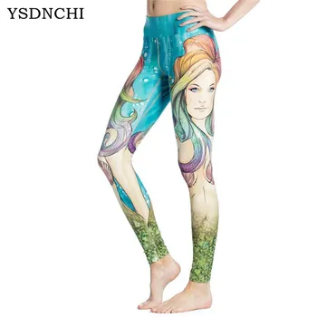 

YSDNCHI New Sexy Heart Print Leggings Women Red Black Patchwork Sporting Pants Fashion Printed Women's Fitness Body Top Fitness