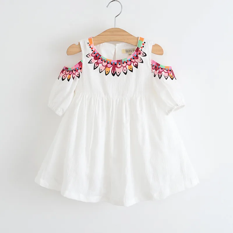 

Girls Dress 2018 Europe and the United States New Lolita style Summer strapless short-sleeved dress 3-7-year-old girl