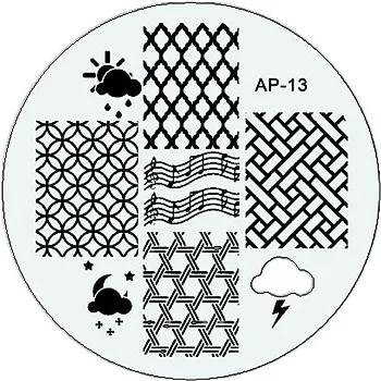 1 шт. модный дизайн DIY лак для красоты художественный штамп с изображением для ногтей штамповочные пластины 3D шаблоны для дизайна ногтей трафареты инструменты для маникюра - Цвет: AP-13